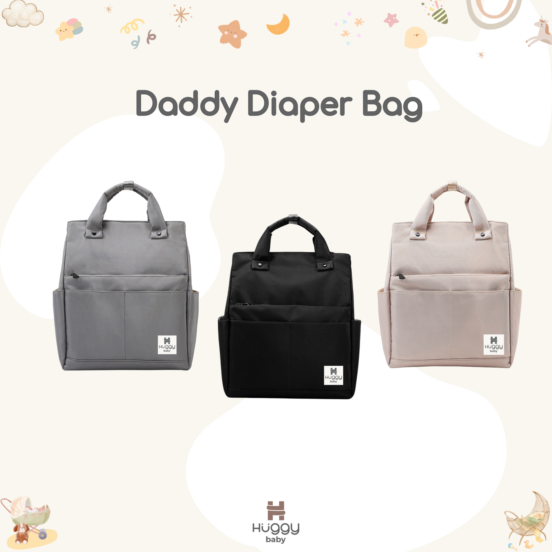 Huggy Baby BAG08 Daddy Diaper Bag | Tas Popok Bayi - Image 7