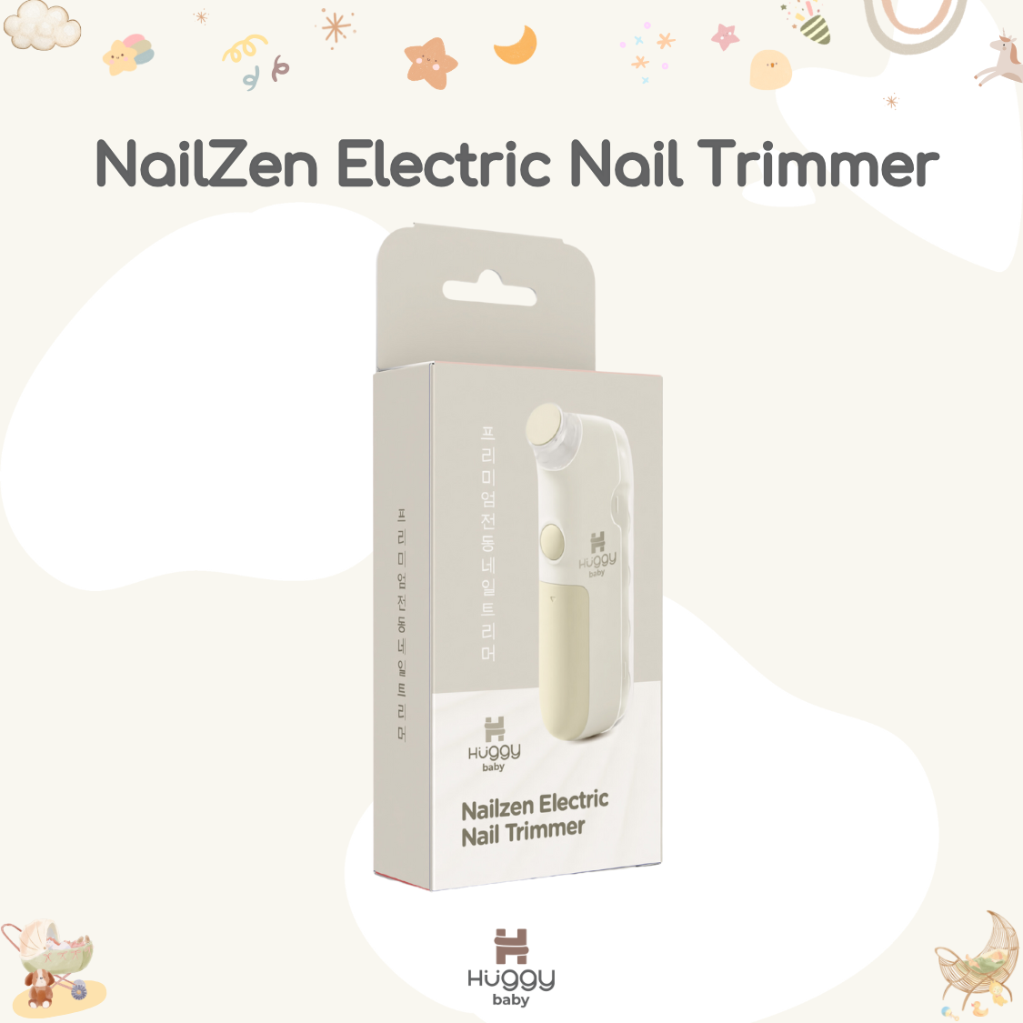 Huggy Baby NT02 NailZen Nail Trimmer | Gunting Kuku Elektrik Bayi Anak LED - Image 6