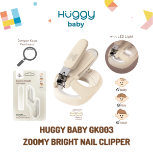 Huggy Baby GK003 Zoomy Bright Nail Clipper | Gunting Kuku LED Kaca Pembesar