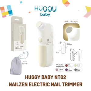 Huggy Baby NT02 NailZen Nail Trimmer | Gunting Kuku Elektrik Bayi Anak LED