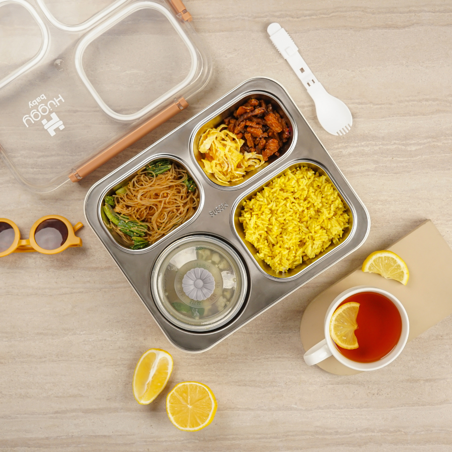 Huggy Baby KM05 Stainless Steel Bento Box | Kotak Makan Anti Tumpah - Image 9