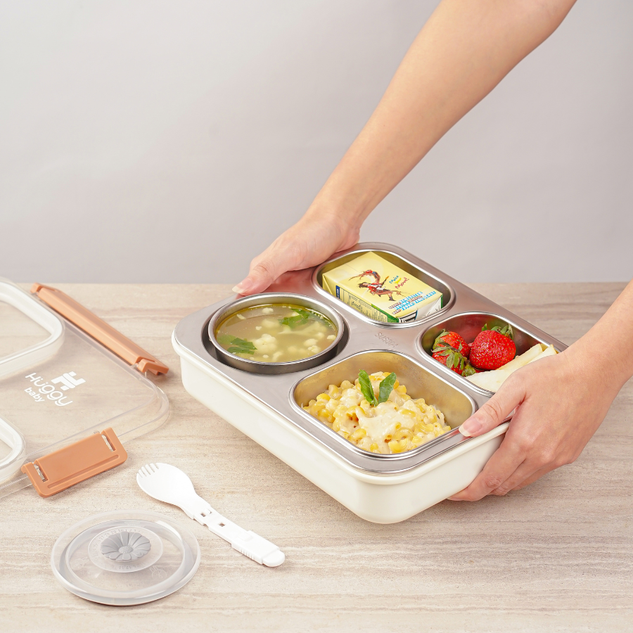Huggy Baby KM05 Stainless Steel Bento Box | Kotak Makan Anti Tumpah - Image 8