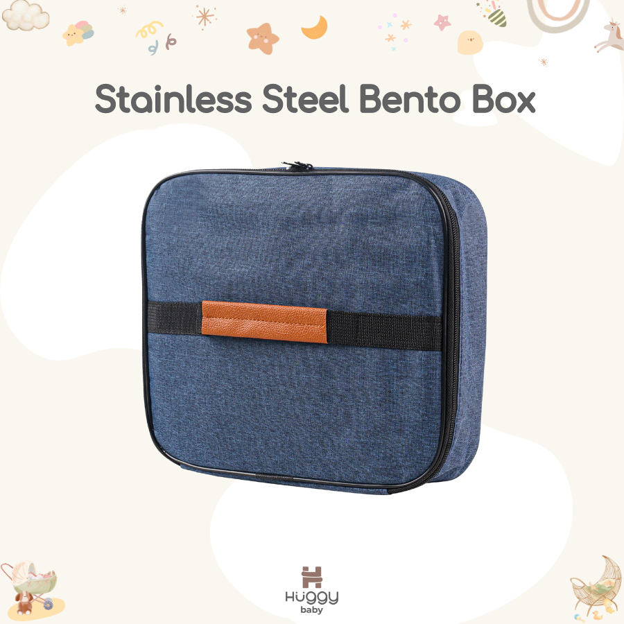 Huggy Baby KM05 Stainless Steel Bento Box | Kotak Makan Anti Tumpah - Image 5