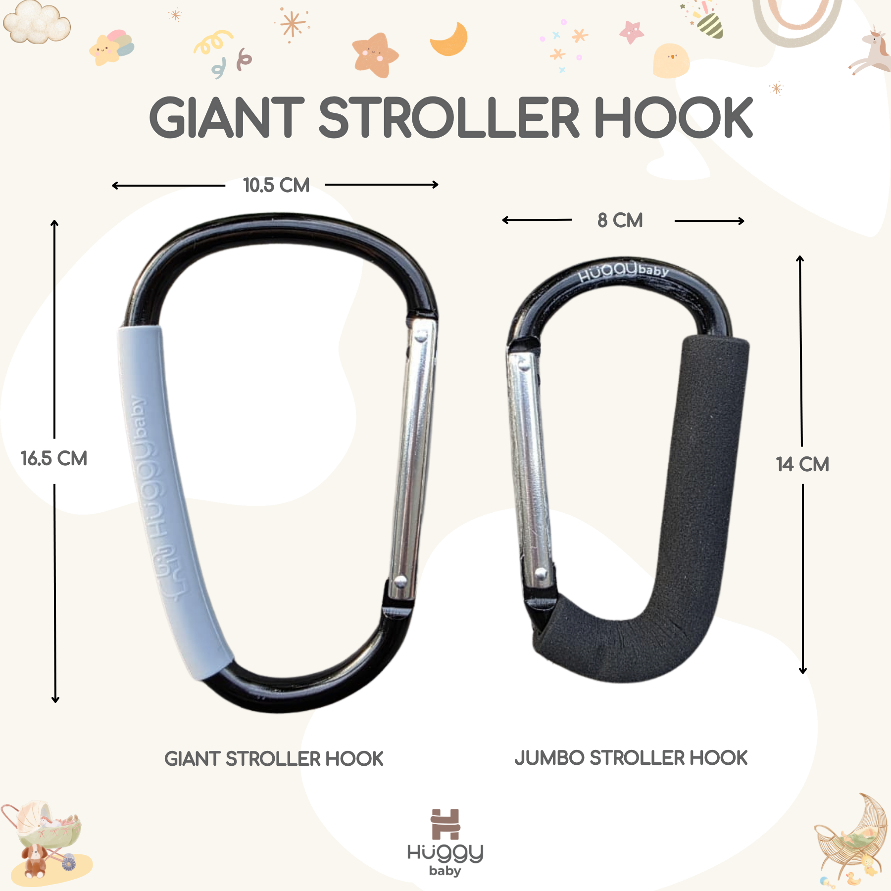 Huggy Baby ACC009 Giant Stroller Hook | Alat Gantungan Pengait Stroller - Image 5