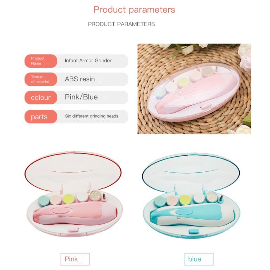 Huggy Baby Gunting Kuku Elektrik Bayi & Dewasa Electric Nail Trimmer Manicure Set - Image 3