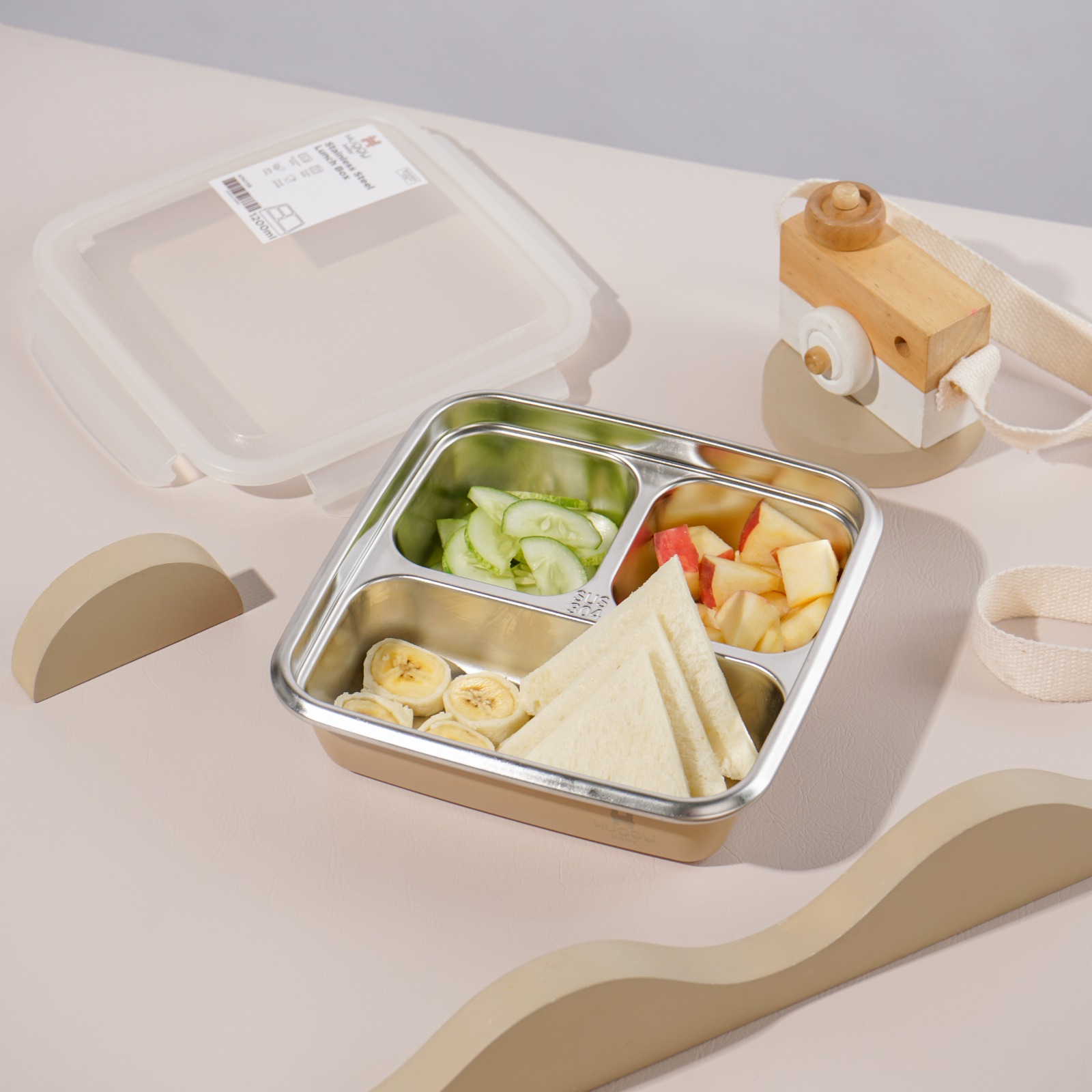 Huggy Baby Stainless Steel Lunch Box - Image 3