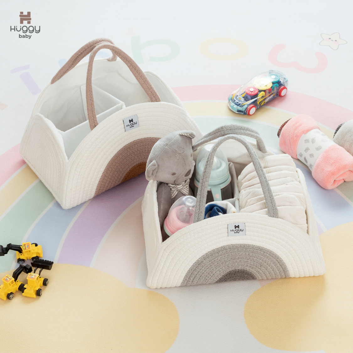 Huggy Baby BAG01R RAINBOW Caddy Bag | Tas Diaper Bag Organizer Bayi - Image 4
