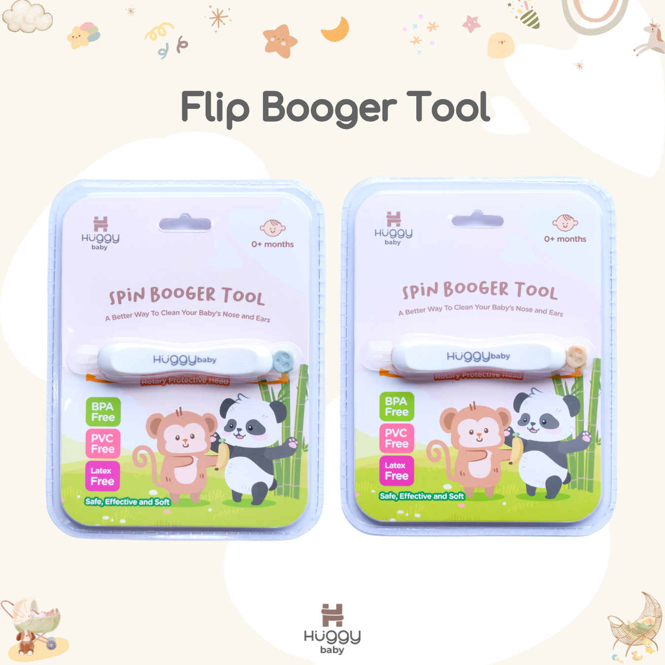 Huggy Baby ES02 Flip Booger Tool | Alat Pembersih Hidung Telinga Anak - Image 7