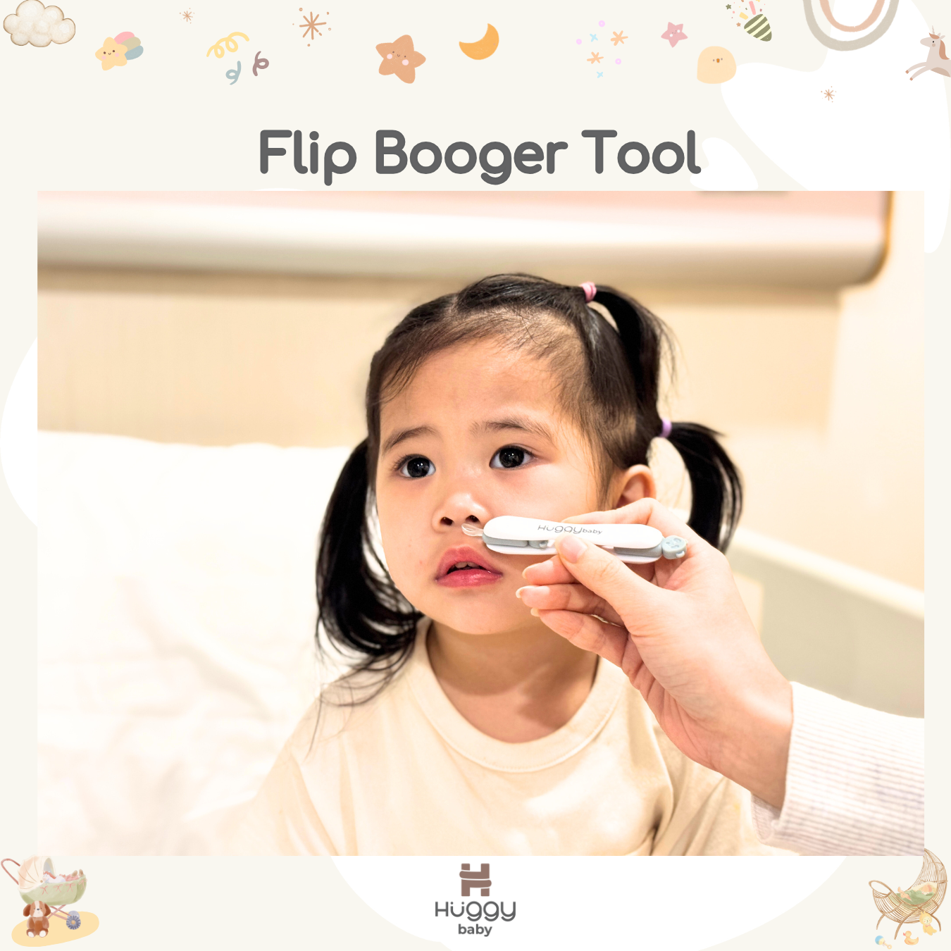 Huggy Baby ES02 Flip Booger Tool | Alat Pembersih Hidung Telinga Anak - Image 3
