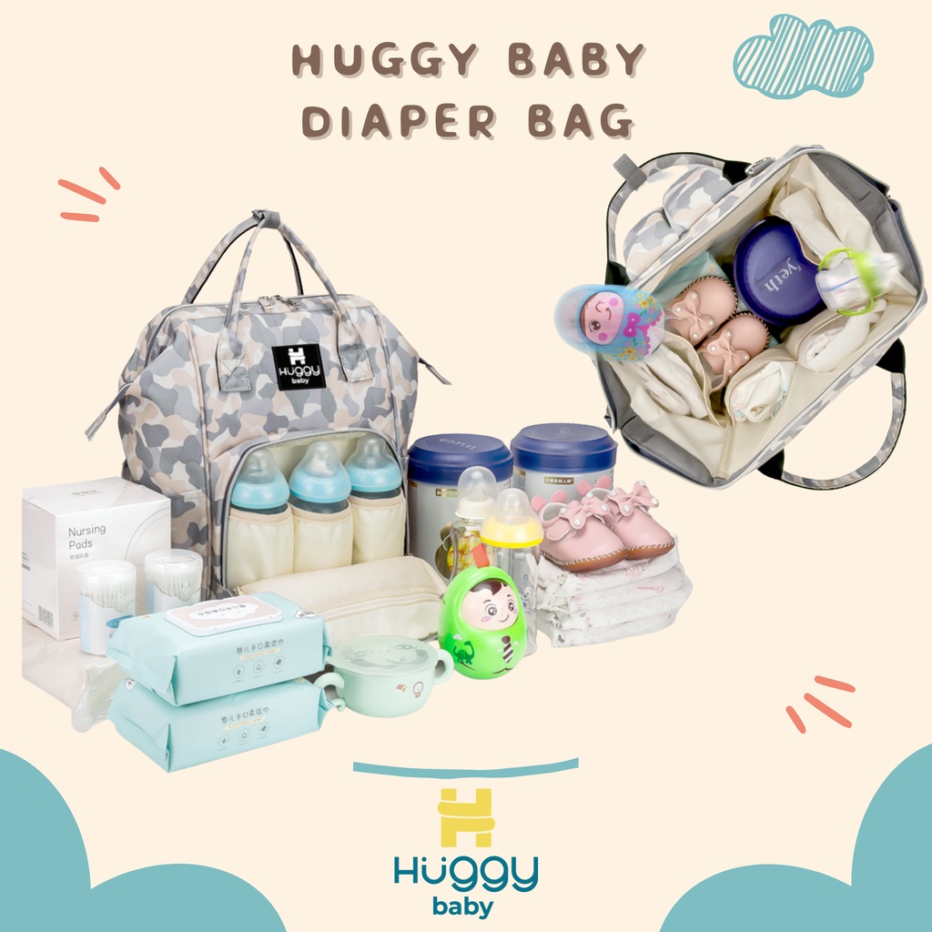 Huggy Baby BAG03 Diaper Bag | Tas Perlengkapan Multifungsi Bayi Anak - Image 2