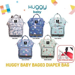 Huggy Baby BAG03 Diaper Bag | Tas Perlengkapan Multifungsi Bayi Anak