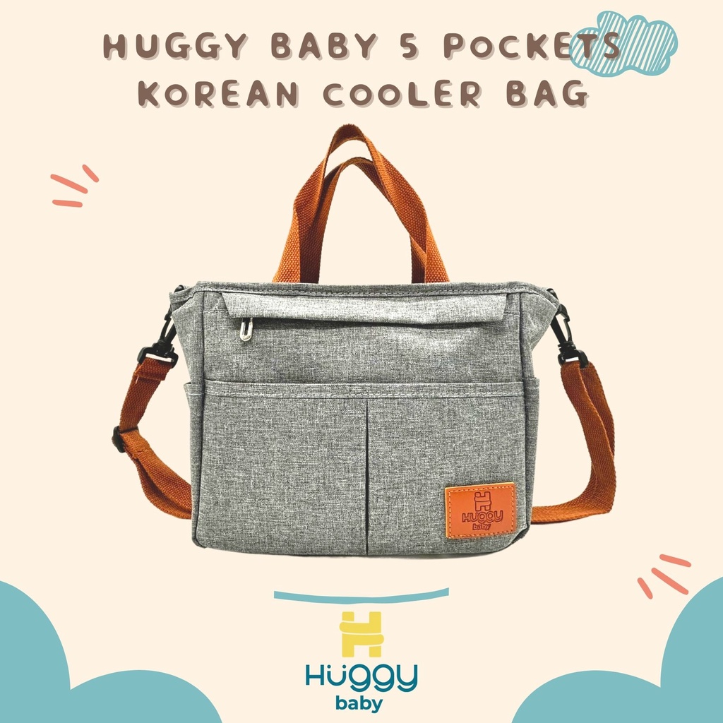 Huggy Baby BAG05 Korean Cooler Bag 5 Pockets | Tas Thermal Penyimpan ASI Makanan Bayi - Image 2