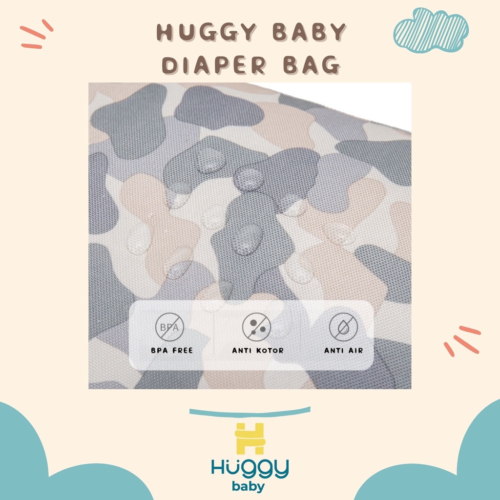 Huggy Baby BAG03 Diaper Bag | Tas Perlengkapan Multifungsi Bayi Anak - Image 5