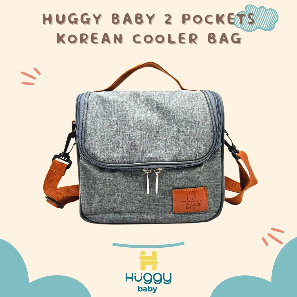 Huggy Baby BAG04 Korean Cooler Bag 2 Pockets | Tas Thermal Penyimpan ASI Makanan Bayi - Image 6